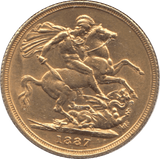 1887 GOLD SOVEREIGN ( AUNC ) SYDNEY MINT - Sovereign - Cambridgeshire Coins