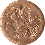 1887 GOLD SOVEREIGN ( AUNC ) SYDNEY MINT - Sovereign - Cambridgeshire Coins
