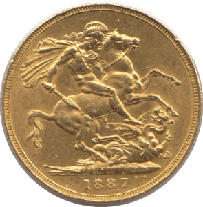 1887 GOLD SOVEREIGN ( EF ) 2 - Sovereign - Cambridgeshire Coins