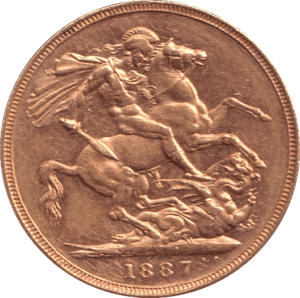 1887 GOLD SOVEREIGN ( EF ) MELBOURNE MINT - Sovereign - Cambridgeshire Coins