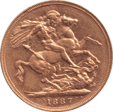 1887 GOLD SOVEREIGN ( EF ) MELBOURNE MINT - Sovereign - Cambridgeshire Coins