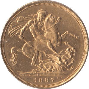 1887 GOLD SOVEREIGN ( EF ) SYDNEY MINT - Sovereign - Cambridgeshire Coins