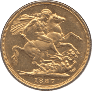 1887 GOLD SOVEREIGN ( UNC ) REF 1 - Sovereign - Cambridgeshire Coins