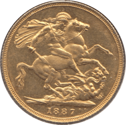 1887 GOLD SOVEREIGN ( UNC ) REF 1 - Sovereign - Cambridgeshire Coins