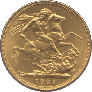 1887 GOLD SOVEREIGN ( UNC ) REF 2 - Sovereign - Cambridgeshire Coins