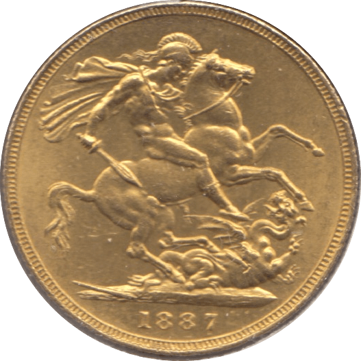 1887 GOLD SOVEREIGN ( UNC ) REF 2 - Sovereign - Cambridgeshire Coins