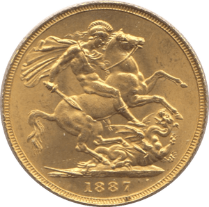 1887 GOLD SOVEREIGN ( UNC ) REF 3 - Sovereign - Cambridgeshire Coins