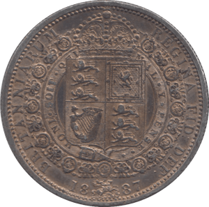1887 HALFCROWN ( AUNC ) 3 - Halfcrown - Cambridgeshire Coins