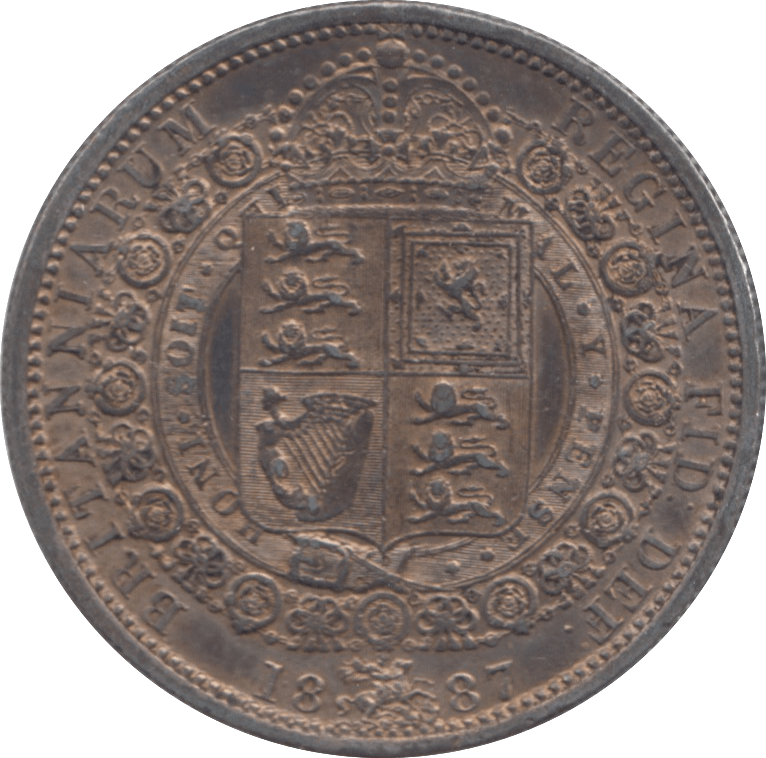1887 HALFCROWN ( AUNC ) 3 - Halfcrown - Cambridgeshire Coins