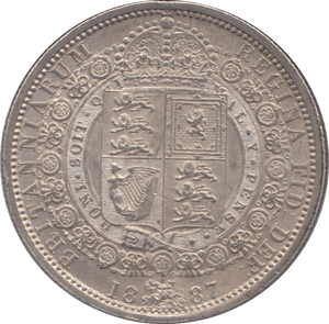 1887 HALFCROWN ( AUNC ) 6 - Halfcrown - Cambridgeshire Coins