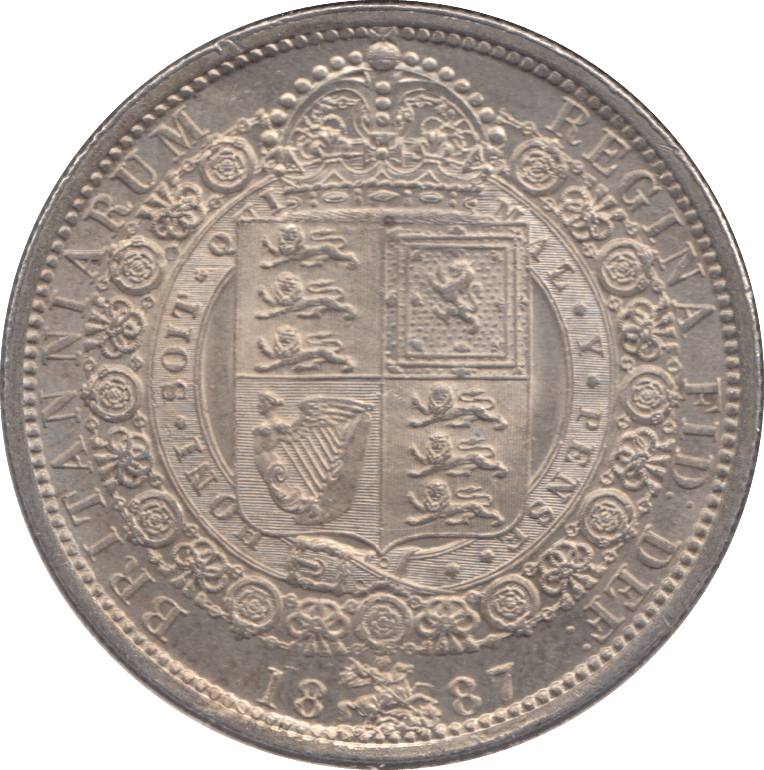 1887 HALFCROWN ( AUNC ) - Halfcrown - Cambridgeshire Coins
