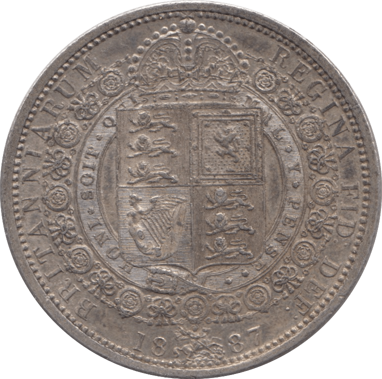 1887 HALFCROWN ( AUNC ) - Halfcrown - Cambridgeshire Coins
