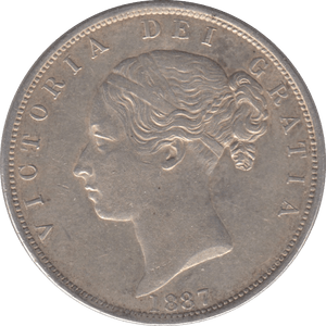 1887 HALFCROWN ( AUNC ) - Halfcrown - Cambridgeshire Coins