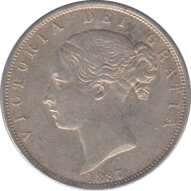 1887 HALFCROWN ( AUNC ) - Halfcrown - Cambridgeshire Coins