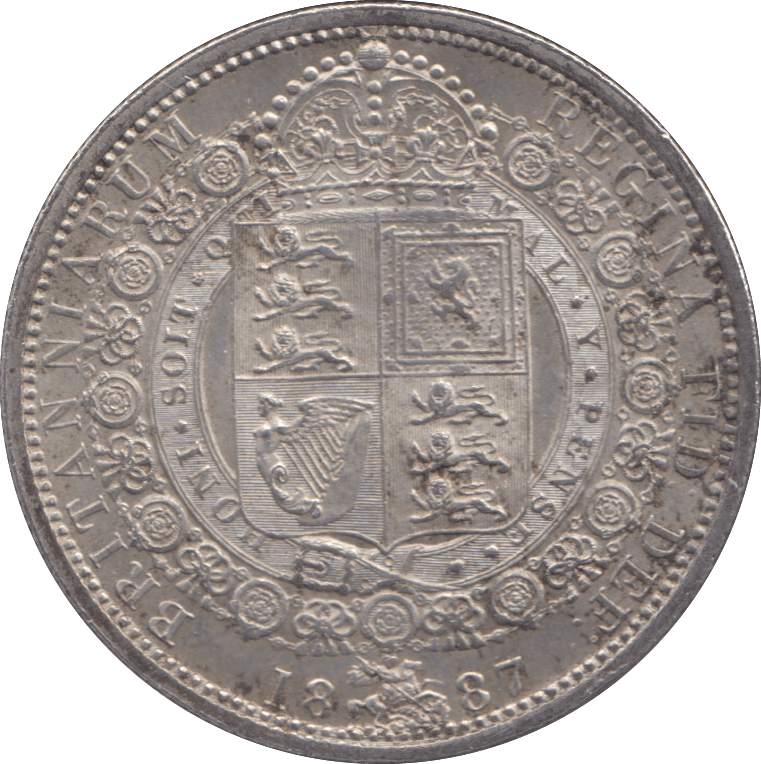 1887 HALFCROWN ( AUNC ) - Halfcrown - Cambridgeshire Coins