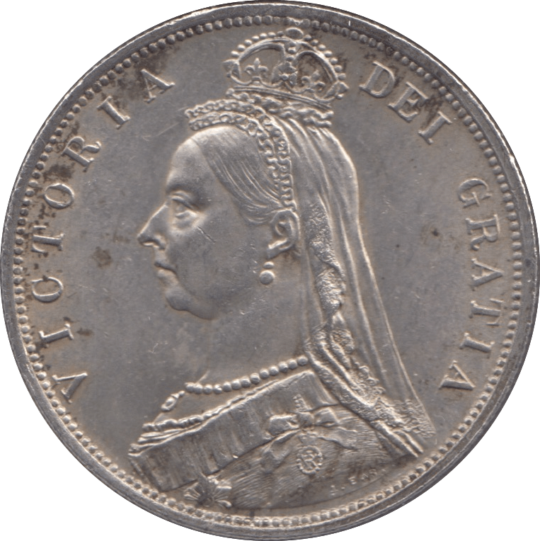 1887 HALFCROWN ( AUNC ) - Halfcrown - Cambridgeshire Coins