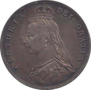 1887 HALFCROWN ( AUNC ) TONED - Halfcrown - Cambridgeshire Coins