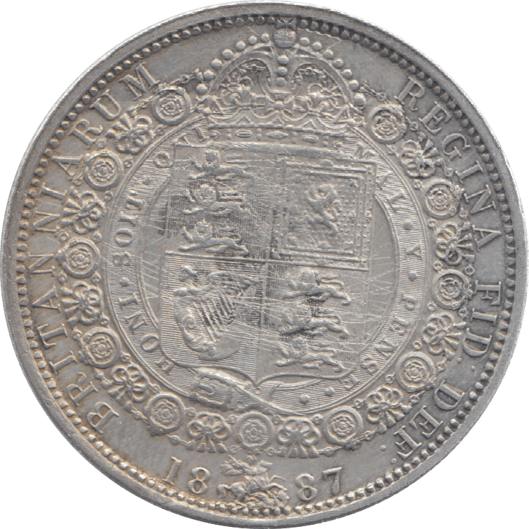 1887 HALFCROWN ( EF ) 18 - HALFCROWN - Cambridgeshire Coins