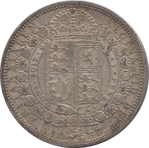 1887 HALFCROWN ( EF ) 5 - Halfcrown - Cambridgeshire Coins