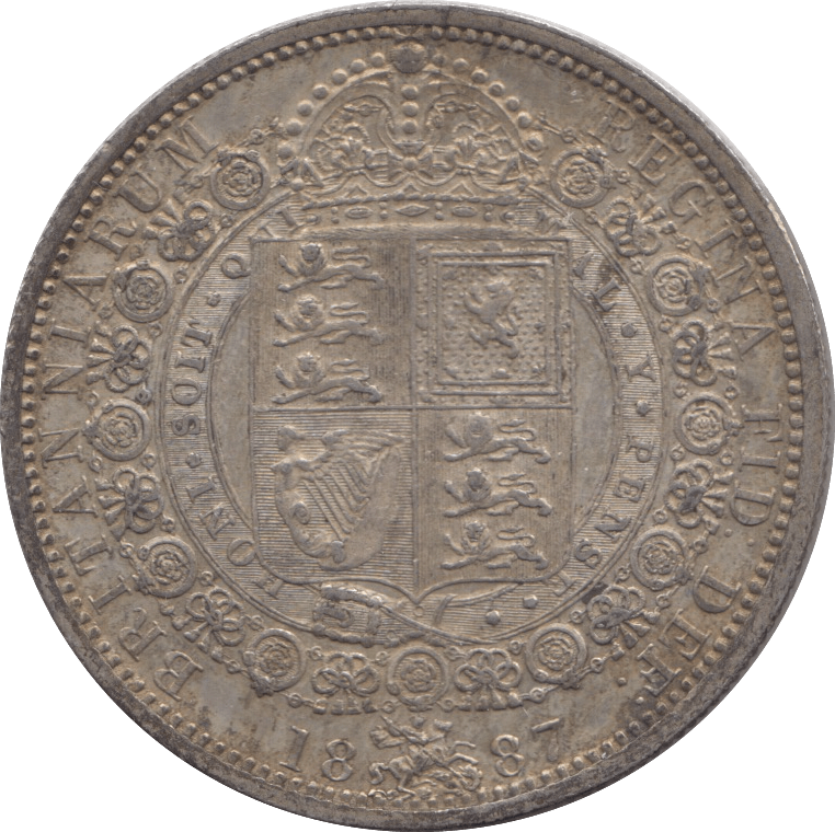 1887 HALFCROWN ( EF ) 5 - Halfcrown - Cambridgeshire Coins