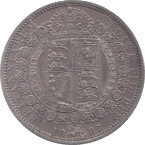 1887 HALFCROWN ( EF ) 7 - Halfcrown - Cambridgeshire Coins
