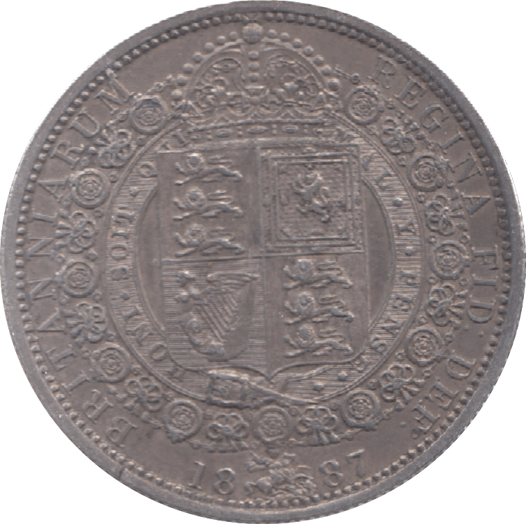 1887 HALFCROWN ( EF ) 7 - Halfcrown - Cambridgeshire Coins