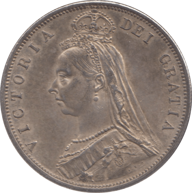 1887 HALFCROWN ( EF ) - Halfcrown - Cambridgeshire Coins