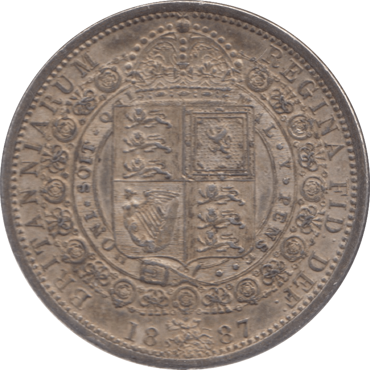 1887 HALFCROWN ( EF ) - Halfcrown - Cambridgeshire Coins