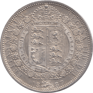 1887 HALFCROWN ( EF ) - HALFCROWN - Cambridgeshire Coins