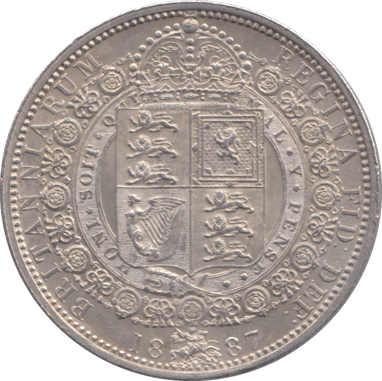 1887 HALFCROWN ( EF ) - HALFCROWN - Cambridgeshire Coins