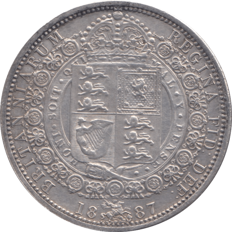 1887 HALFCROWN ( EF ) - Halfcrown - Cambridgeshire Coins