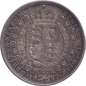1887 HALFCROWN ( EF ) - HALFCROWN - Cambridgeshire Coins