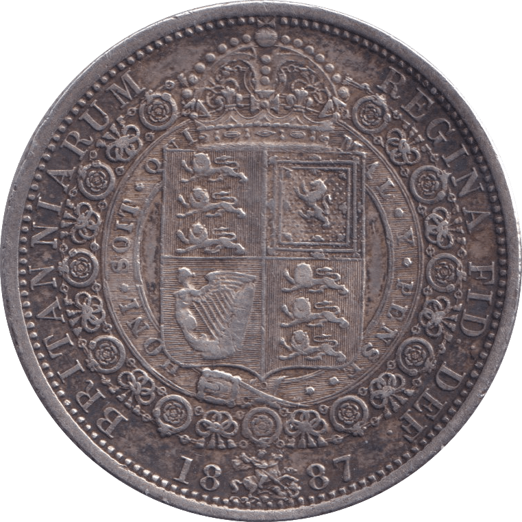 1887 HALFCROWN ( EF ) - HALFCROWN - Cambridgeshire Coins