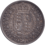 1887 HALFCROWN ( EF ) - HALFCROWN - Cambridgeshire Coins