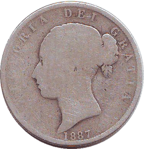 1887 HALFCROWN (F) - Halfcrown - Cambridgeshire Coins