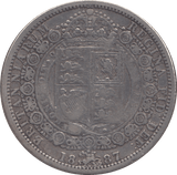 1887 HALFCROWN ( FINE ) 4 - Halfcrown - Cambridgeshire Coins