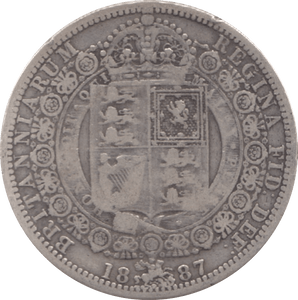 1887 HALFCROWN ( FINE ) - Halfcrown - Cambridgeshire Coins