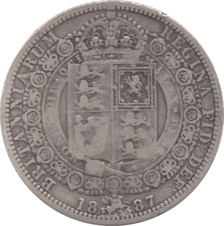 1887 HALFCROWN ( FINE ) - Halfcrown - Cambridgeshire Coins