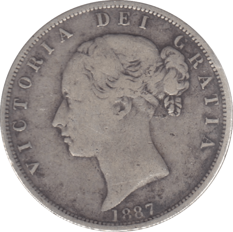 1887 HALFCROWN ( FINE ) - Halfcrown - Cambridgeshire Coins