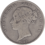 1887 HALFCROWN ( GF ) 6 - Halfcrown - Cambridgeshire Coins