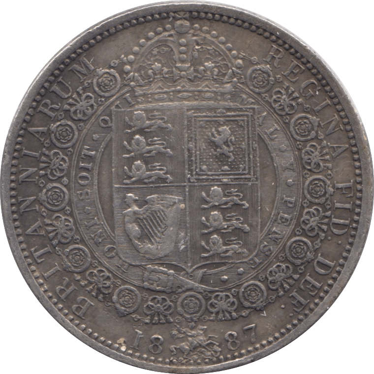 1887 HALFCROWN ( GVF ) 3 - Halfcrown - Cambridgeshire Coins