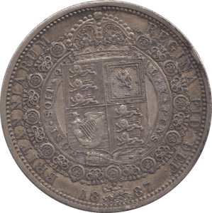 1887 HALFCROWN ( GVF ) 4 - Halfcrown - Cambridgeshire Coins