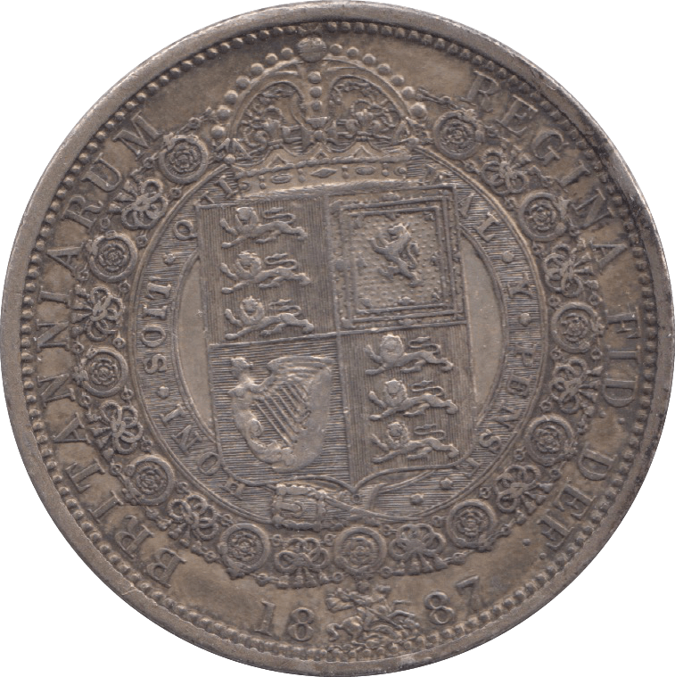 1887 HALFCROWN ( GVF ) 4 - Halfcrown - Cambridgeshire Coins