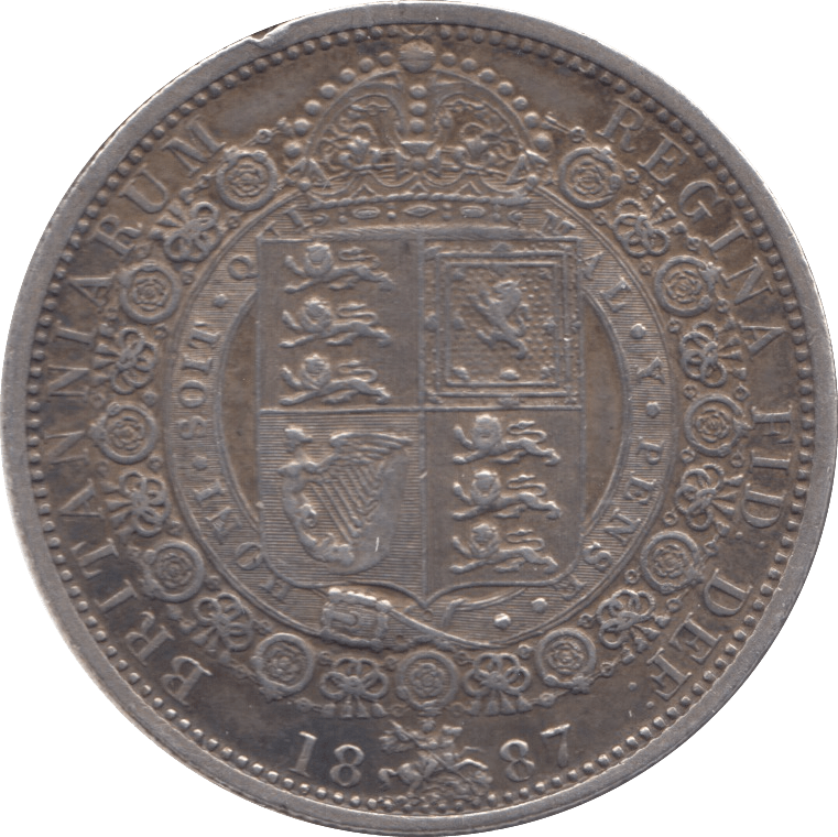 1887 HALFCROWN ( GVF ) 5 - Halfcrown - Cambridgeshire Coins
