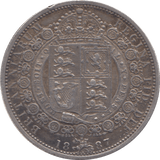 1887 HALFCROWN ( GVF ) 5 - Halfcrown - Cambridgeshire Coins