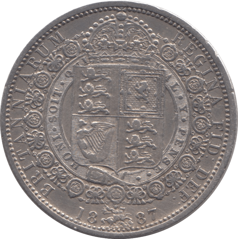 1887 HALFCROWN ( GVF) 7 - Halfcrown - Cambridgeshire Coins