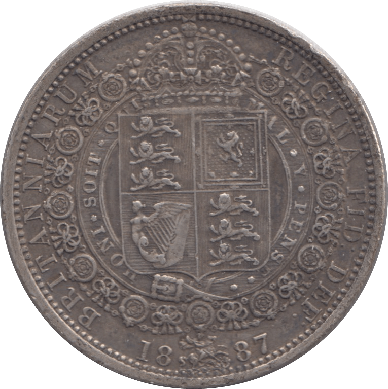 1887 HALFCROWN ( GVF ) 9 - Halfcrown - Cambridgeshire Coins