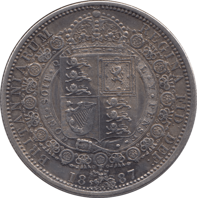 1887 HALFCROWN ( GVF ) - Halfcrown - Cambridgeshire Coins