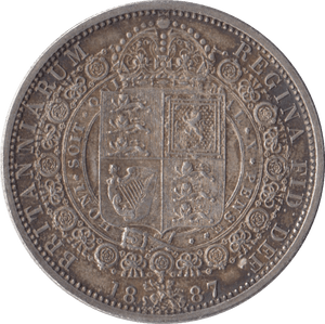 1887 HALFCROWN ( GVF ) - Halfcrown - Cambridgeshire Coins