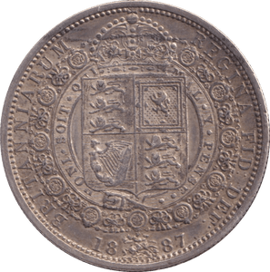 1887 HALFCROWN ( GVF ) - HALFCROWN - Cambridgeshire Coins